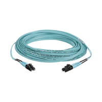 Jumper de Fibra Optica Multimodo 50/125 OM3, LC-LC Duplex, OFNR (Riser), Color Aqua, 15 Metros (49.21 Pies)