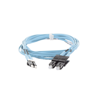 Jumper de Fibra Optica Multimodo 50/125 OM3, LC-SC Duplex, OFNR (Riser), Color Aqua, 3 Metros (9.84 Pies)