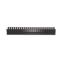 Canaleta Ranurada de PVC sin Tapa, Tipo G, 108 mm de Ancho, 104.1 mm de Alto y 1828.8 mm de Largo, Color Negro