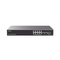Switch Capa 3 PoE+ Administrable / 8 puertos 10/100/1000 Mbps + 2 Puertos SFP+ de 10 Gigabits / Hasta 120W / Compatible con GWN Cloud.