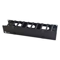 Organizador de Cable Horizontal RouteIT, Sencillo, Para Rack de 19in, 4in de profundidad, 2UR