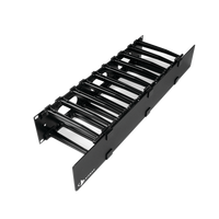Organizador de Cable Horizontal RouteIT, Sencillo, Para Rack de 19in, 6in de profundidad, 2UR
