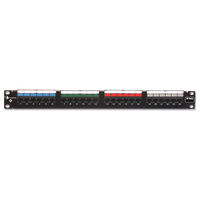 Patch Panel UTP HD6 de 24 Puertos, Precargado con Jacks Categoría 6, Plano, 1UR