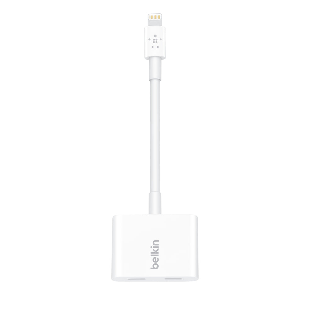 Adaptador Lightning de audio + carga RockStar de Belkin