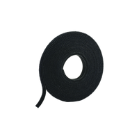Rollo de Cinta de Contacto, de 15 Pies (4.5m) de Largo, 19.1 mm de Ancho, Color Negro