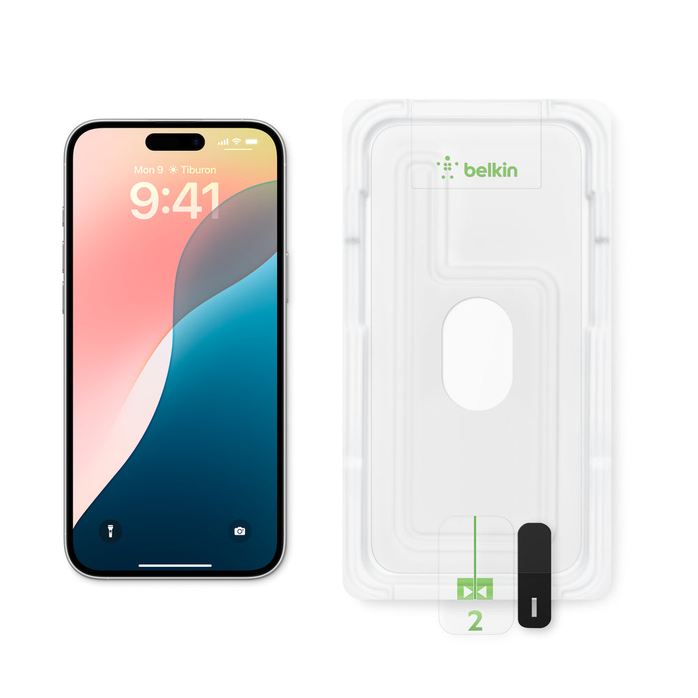 Protector de pantalla UltraGlass 2 de Belkin para el iPhone 16 Plus | 15 Plus