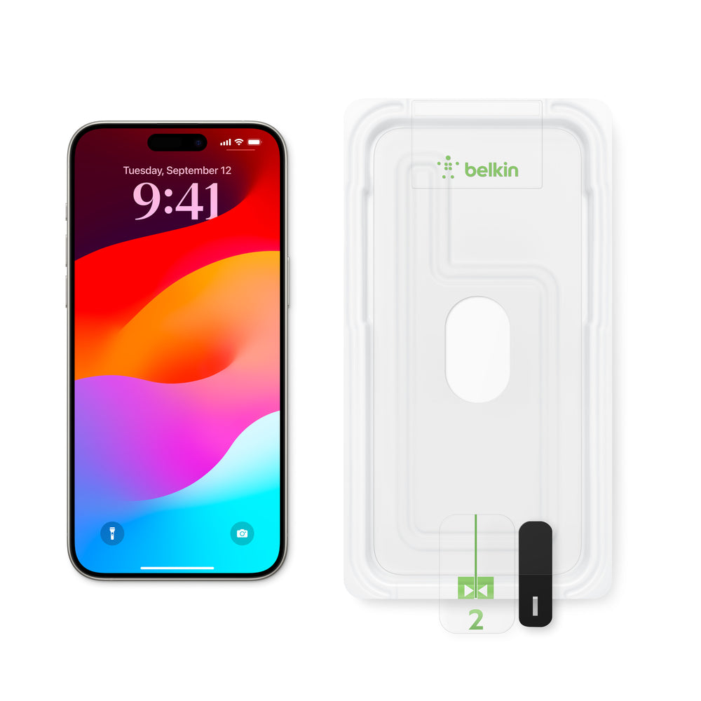 Protector de pantalla UltraGlass 2 de Belkin para el iPhone 15 Pro Max