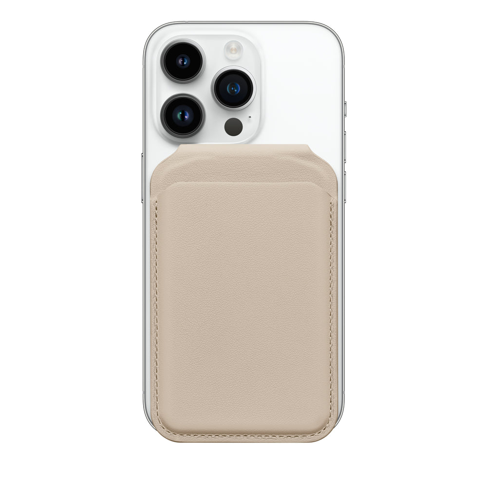 Cartera magnética con soporte de Satechi (compatible con MagSafe) - Color visón