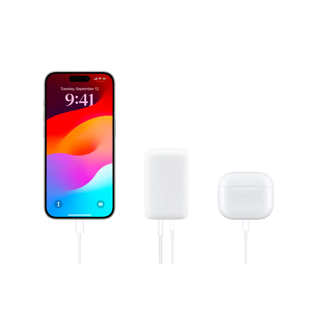 Cargador de pared BoostCharge de doble puerto de Belkin (42 W)