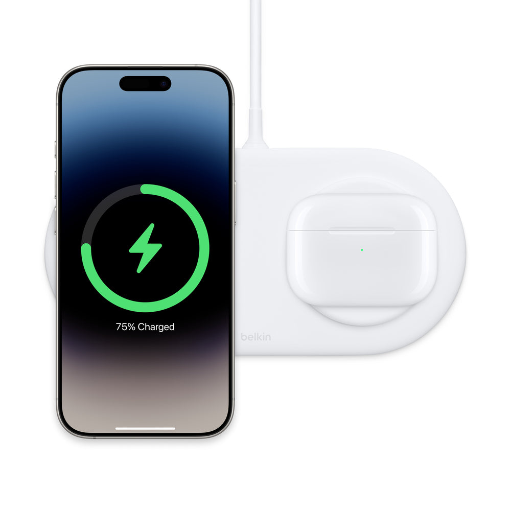 Base de carga magnética doble BoostCharge de Belkin
