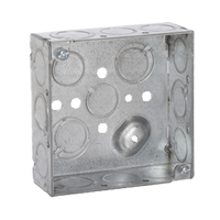 Caja Cuadrada 4 x 4"/Profundidad 1- 1/2"/ 10 Entradas de 1/2" y 6 TKO (1/2"-3/4").