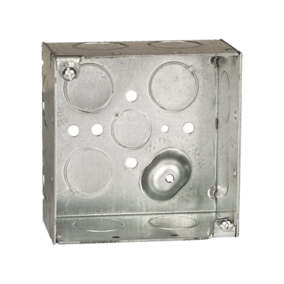 Caja Cuadrada Galvanizada  de 4 x 4