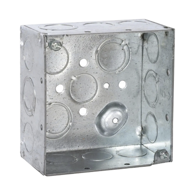 Caja Cuadrada Galvanizada  de 4