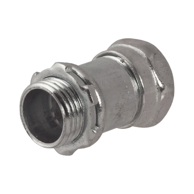 Conector Recto Compresión de Acero Galvanizado para Pared Delgada de 3/4