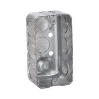 Caja (Chalupa) 4x2"/ Profundidad 1-7/8"/ 10 Entradas de 1/2"/ Troquelada.