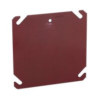 Tapa Cuadrada Para Caja Galvanizada de 4" / Color Rojo.