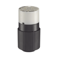 Conector de 15 A 125 V CA/ 2 Polos 3 Hilos/ Grado Industrial/ Color  Blanco y Negro/ NEMA 5-15R.