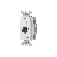 Contacto GFCI 20 A 125 V / Resistente a Intemperie / A prueba de manipulaciones / Color Blanco (Nema 5-20R) / Grado Industrial.