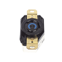 Receptáculo de Media Vuelta Industrial 30 A 250 V CA 2 Polos 3 Hilos (Nema L6-30R) Color Negro.
