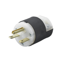 Clavija Entrada Recta/ 15A 250V/ 2 Polos 3 Hilos/ Nema 6-15P/ Grado Industrial- Comercial.