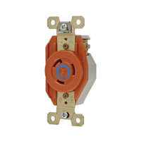 Receptáculo Sencillo de Media Vuelta / 20 A 250 V CA / 2 Polos 3 Hilos / Nema L6-20R
