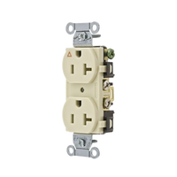 Contacto Dúplex Conexión a Tierra Aislada/ 20 A 125 V/ 2 polos 3 Hilos/ Color Marfil/ Nema 5- 20R/ Grado Comercial.