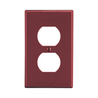 Placa de Pared para Contacto Duplex Color Rojo.
