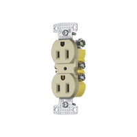 Contacto Duplex 15A 125V/ 2 Polos 3 Hilos / Cableado posterior y lateral / Nema 5-15R / Color Marfil.