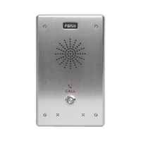 Intercomunicador IP, 2 líneas SIP, 2 relevadores con botón para llamada, anti-vandálico, IP65 e IK10, PoE
