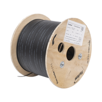 Carrete de 1 km de Fibra Óptica Drop, Interior/Exterior G.657A2 Monomodo de 1 Hilo (Unifibra), Dieléctrica, Forro Negro