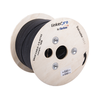 Carrete de 1 km de Fibra Óptica Drop, Interior/Exterior G.657A2 Monomodo de 2 Hilos (Bifibra), Diseñada para Fusionarse, Dieléctrica, Forro Negro, (No Soporta Conectores Mecánicos)