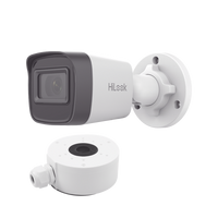 HiLook Series / Bala IP 4 Megapixel / 20 mts IR / Exterior IP67 / PoE / dWDR / Lente 2.8 mm + Caja de conexión DS-1280ZJ-XSP