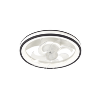 Ventilador de Techo con Luminario LED de  110 V CA 50/60 Hz /  88 W /4500 Lm / 6500 - 4 000 - 2 700 K /3 Tonos de Luz / 501 mm / 6 Velocidades / Dimeable / Color Blanco y Negro.