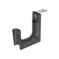 Sujetador STRONGHOLD tipo J (J-Hook), Con Soporte para Montaje en Techo, Para 180 Cables Cat6, Nylon 6.6, Color Negro, 10 piezas