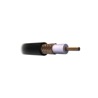 Cable Coaxial RG11/U, 305 Metros (1000 Pies), Bobina de 305 Metros (1000 Pies) Color Negro, AWG 14 Aislamiento Espumado, Blindaje de Aluminio al 60%, Aplicación Intemperie para Video Vigilancia