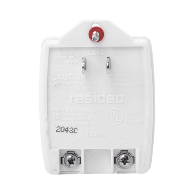 Transformador de pared 120 Vca a 9 Vca, 25 VA, Clase 2, con listado UL