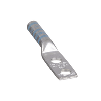 Zapata de compresión LCC6-14A-L para cal. 6 Awg, Doble barreno para tornillo prisionero de 1/4, Espaciado de orificio 16mm, 1 Pz