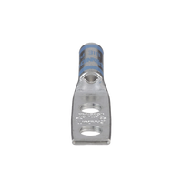 Zapata de compresión LCD6-14A-L para cal. 6 Awg, Doble barreno para tornillo prisionero de 1/4, Espaciado de orificio 16mm, 1 Pz