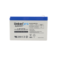 Batería de respaldo 12 V |  12 Ah |  AGM | Especial para Seguridad Electrónica | UPS | Sistemas de Emergencia | Vida útil 5 años | Terminales F1  + Adaptador F2