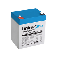 12 V Backup Battery | 5.5 Ah | AGM | Special for Electronic Security | UPS | Emergency Systems | 5-year service life | F1 terminals + F2 adapter