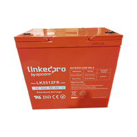 Batería de respaldo  12 V | 55 Ah | AGM | Certificada UL94-V0 Retardante a la Flama | Especial para Seguridad Electrónica | UPS  | Sistemas de emergencia | Vida útil 5 años | Terminales T2