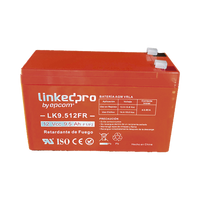 12V Backup Battery | 9.5 Ah | AGM | UL94-V0 Flame Retardant Certified | Specialized for Electronic Security | UPS | Emergency Systems | 5-Year Service Life | F1 Terminals + F2 Adapter