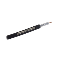 Metro de Cable Coaxial RG-58 LMRLW-195, Malla de Aluminio, Baja Pérdida de 50 Ohms, Conductor de Cobre Sólido