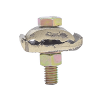 Conector 2 Cables a Superficie Plana / Bronce 100% / Cable 4-2/0 AWG / Sin Soldadura / 2.5x4x3 cm (1x1.6x1.2 in)
