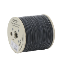 Carrete de 2 Kilómetros de Fibra Óptica Drop Plana, Interior/Exterior G.657A2 Monomodo de 1 Hilo (Unifibra), Dieléctrica, Forro Negro, Compatible con Conectores FASC, FASCUP, FASCLC
