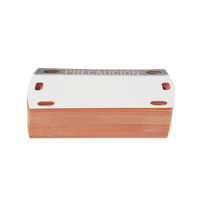 Etiqueta Autolaminada para Identificación de Fibra Óptica Paquete de 25 Piezas, Para Uso Interior/Exterior, Dimensiones de 90 x 50 mm (3.54 x 1.97 Pulgadas), Color Negro con Naranja