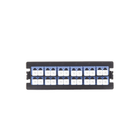 Placa Acopladora para Distribuidor de Fibra Óptica LP-ODF-8024, Incluye 12 Acopladores LC Duplex para Fibra Monomodo