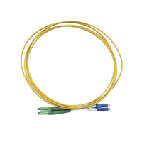 Jumper de Fibra Óptica Monomodo 9/125 LC/UPC-LC/APC, OFNR (Riser), 2.0 mm, Dúplex, Amarillo, 3 Metros (9.84 Pies)