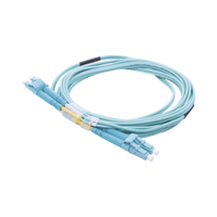 Jumper de Fibra Óptica Multimodo OM3 50/125 LC-LC OFNR (Riser), 2.0 mm, Dúplex, Aqua, 3 Metros (9.84 Pies)