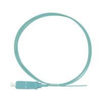 Pigtail de Fibra Óptica Simplex SC, PVC, OM3 50/125, Aqua, 1 Metro (3.28 Pies)